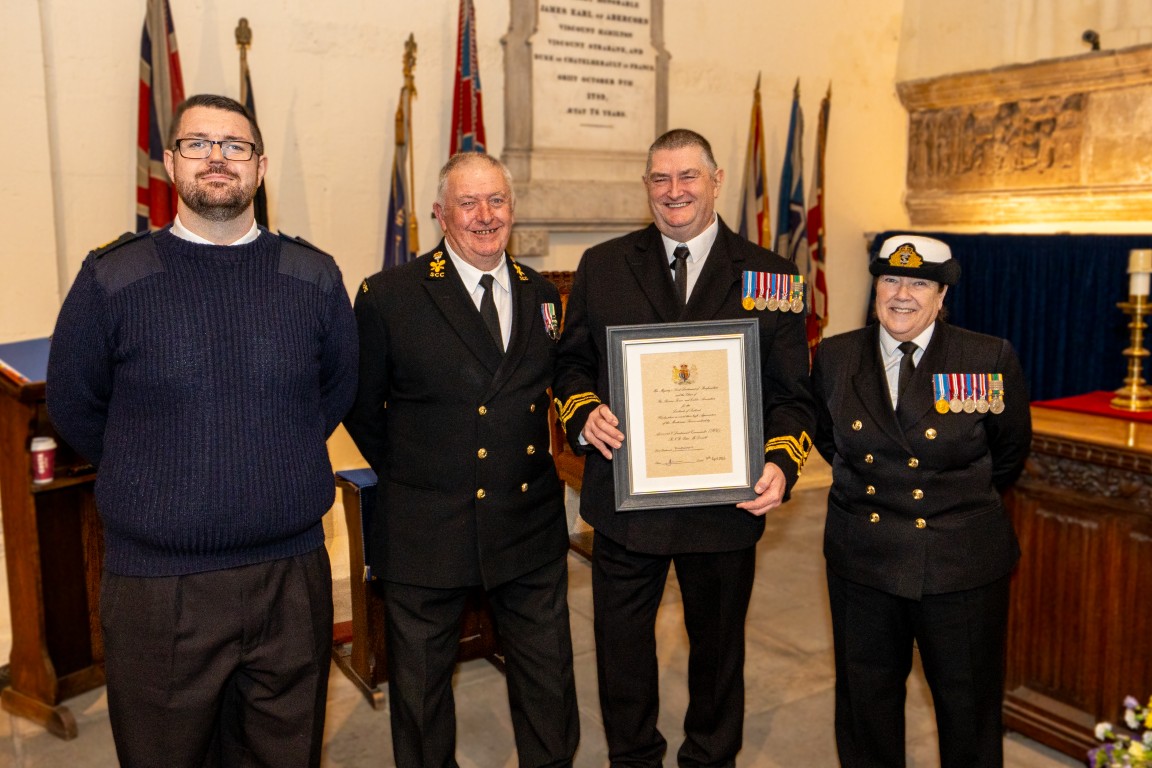 Group photo at Paisley Abbey during the Lord-Lieutenant’s certificate presentation