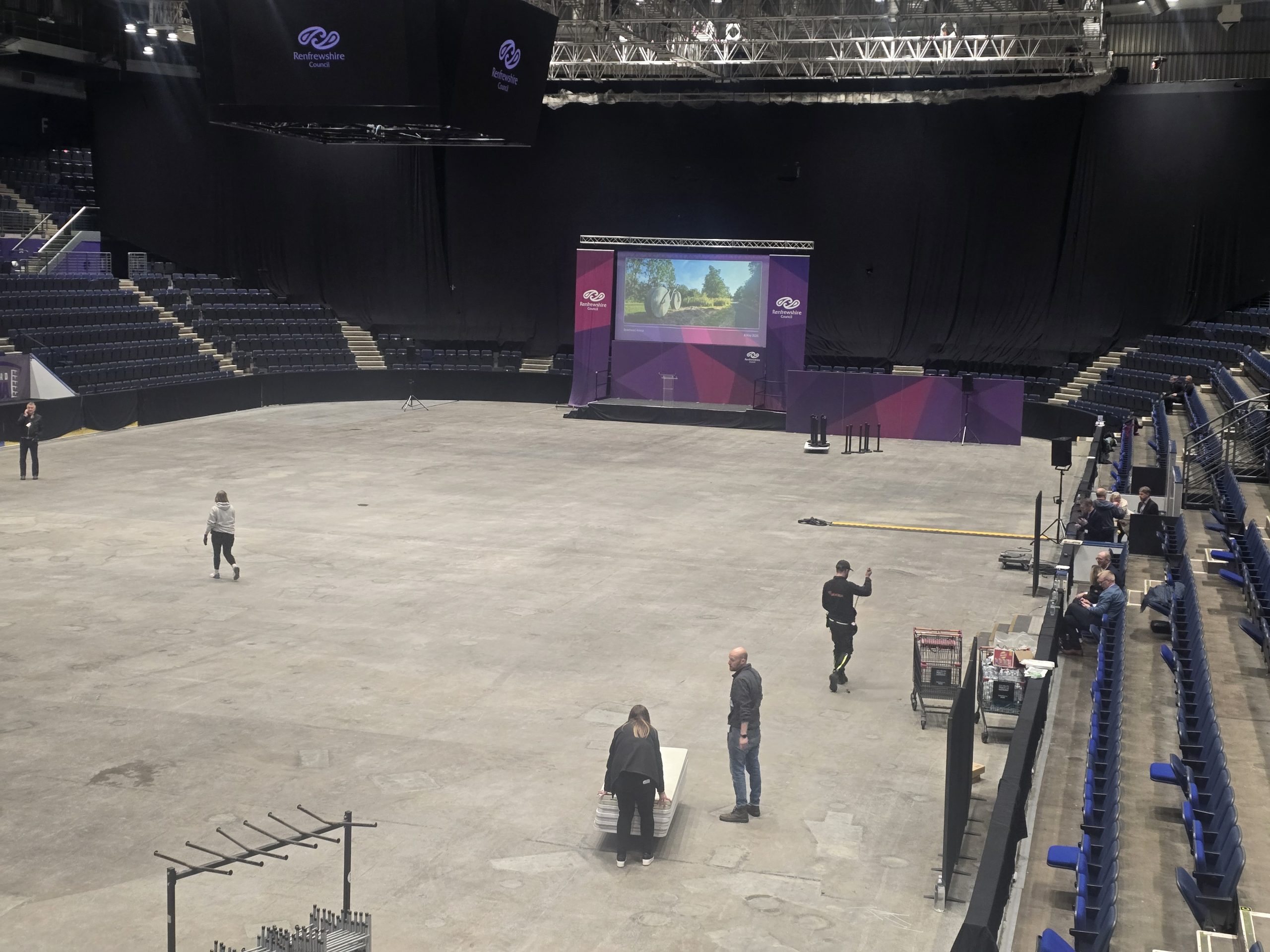 Scottish Parliament election count at Braehead Arena