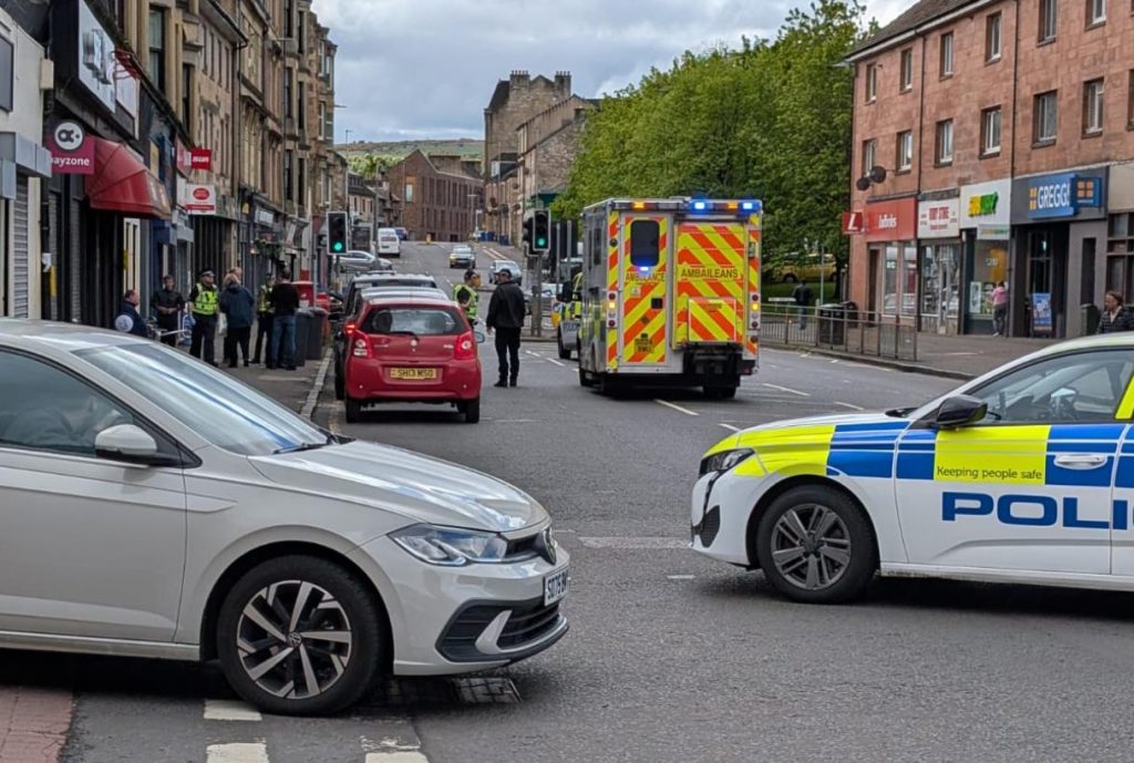 Pedestrian taken to hospital after crash on Neilston Road in Paisley