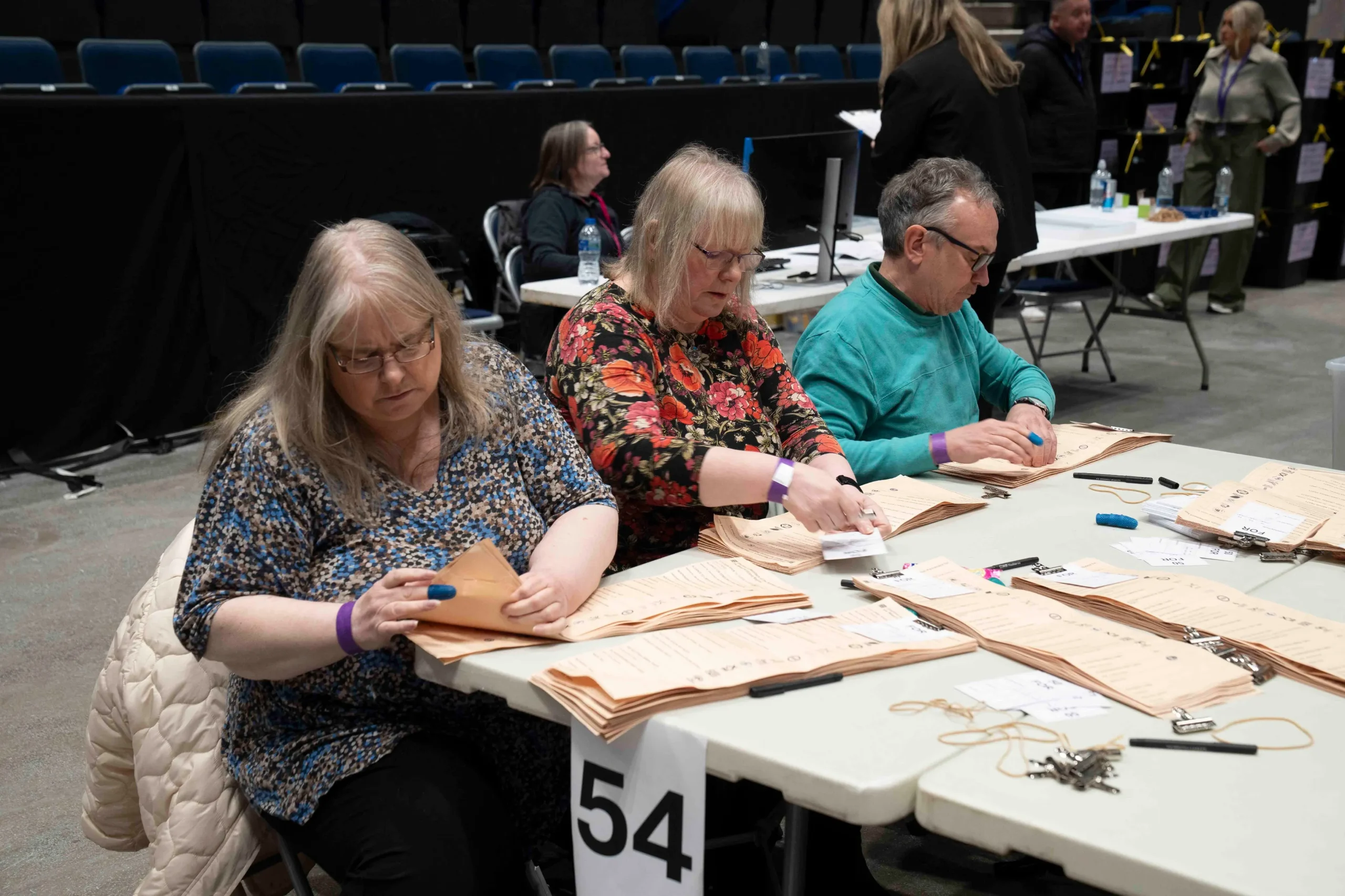 Election count at Braehead Arena