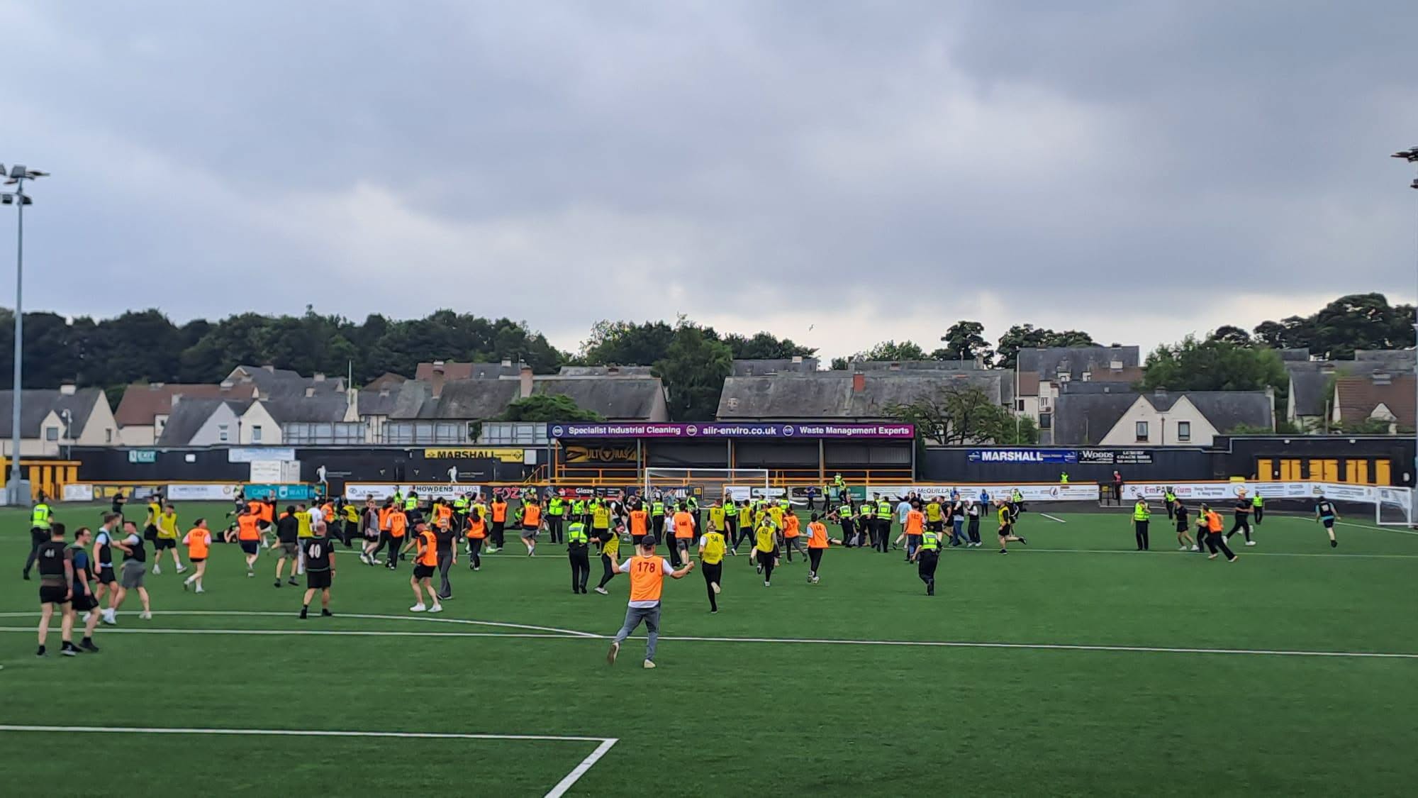 Police Scotland training exercise at Alloa Athletic's stadium