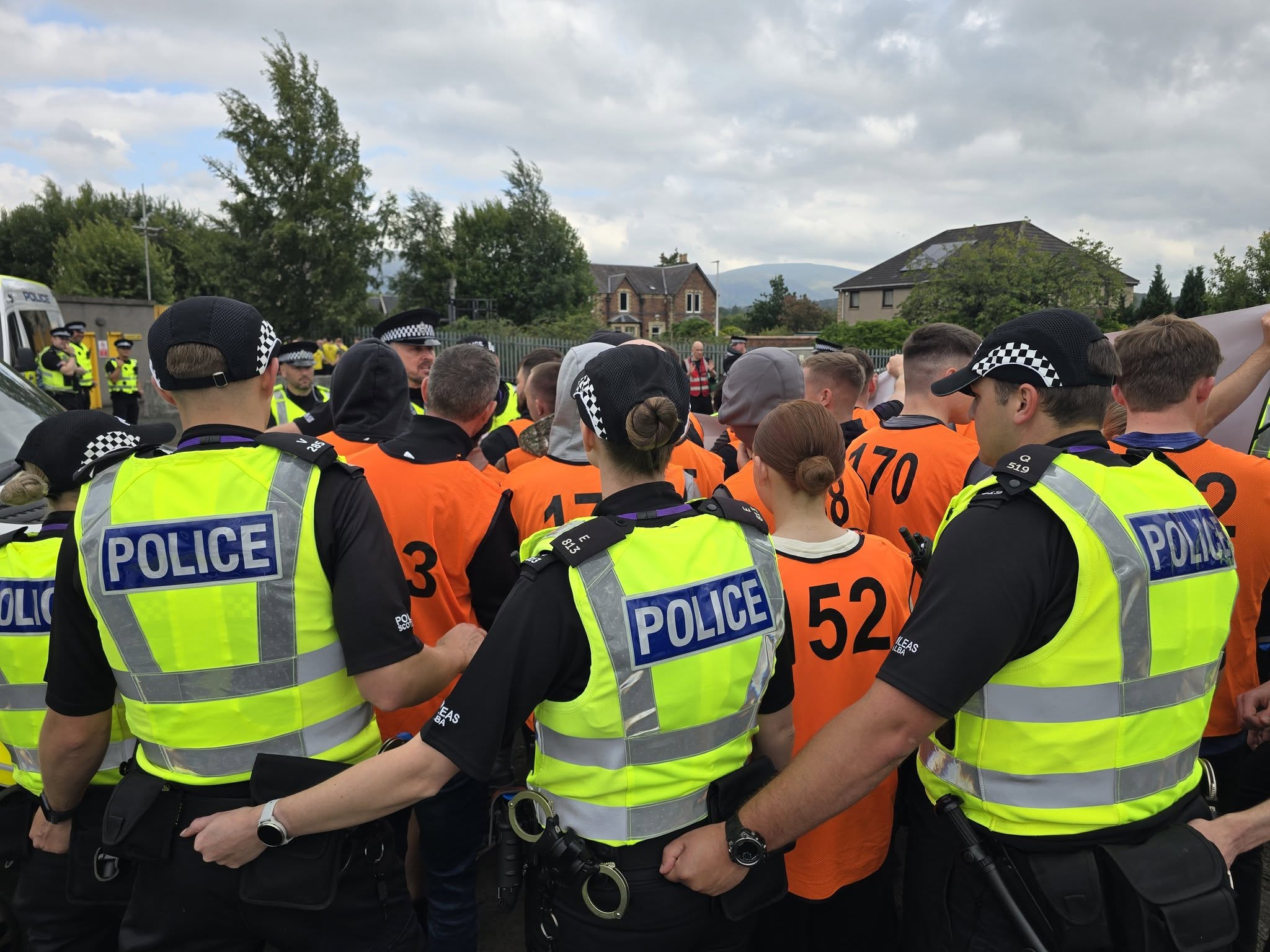 New police recruits taking part in training at the Indodrill Stadium