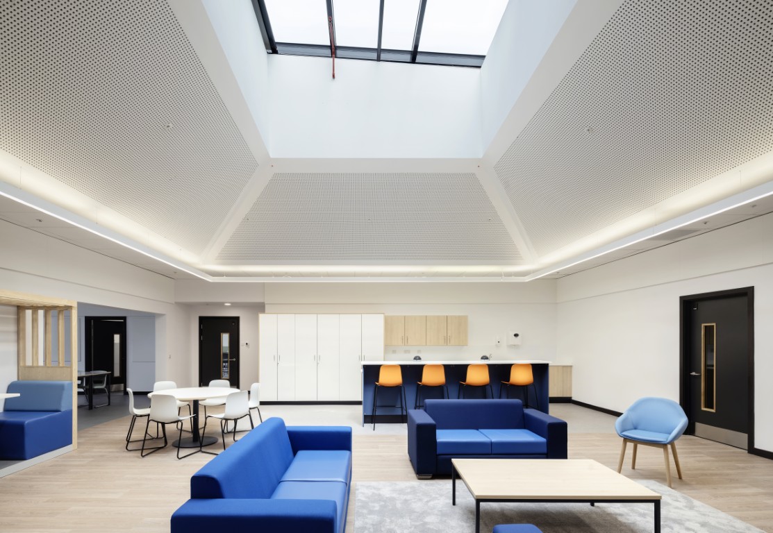 The Hub inside the new Paisley Grammar School Community Campus