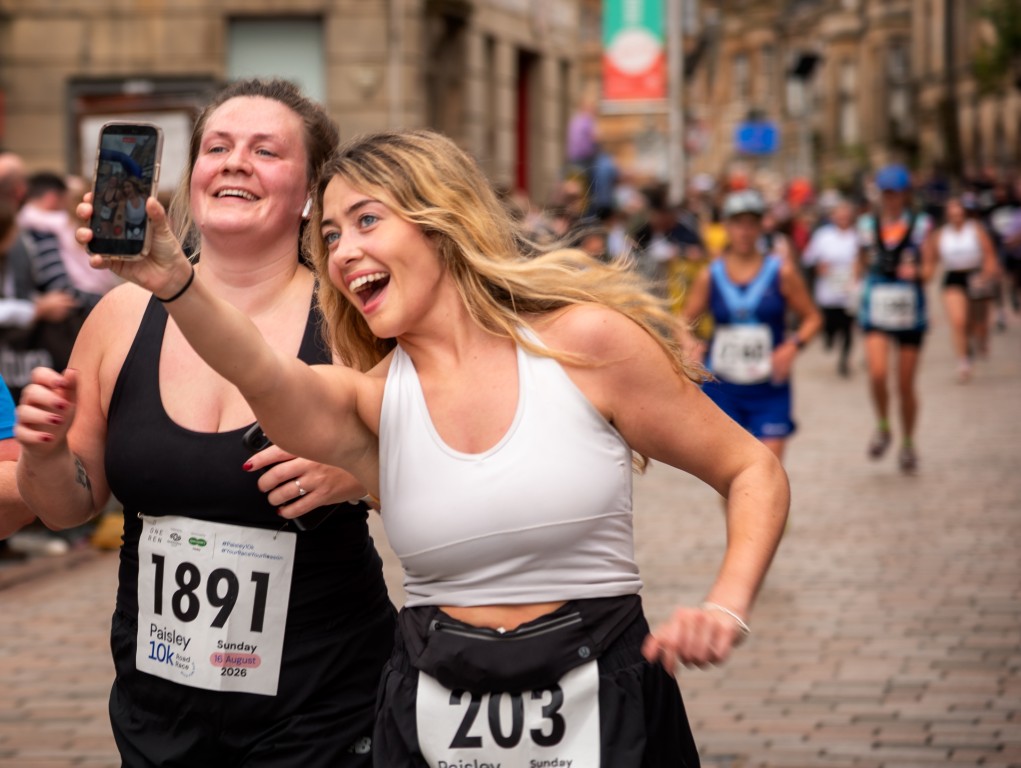 Paisley 10k runners celebrating 2026