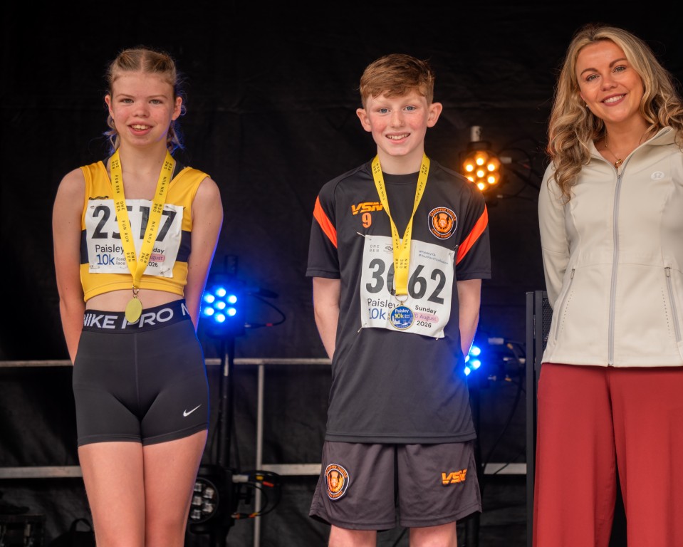Paisley Fun Run prize presentation 2026