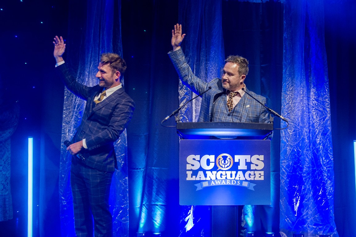 Alistair Heather and Alan Bissett at the Scots Language Awards