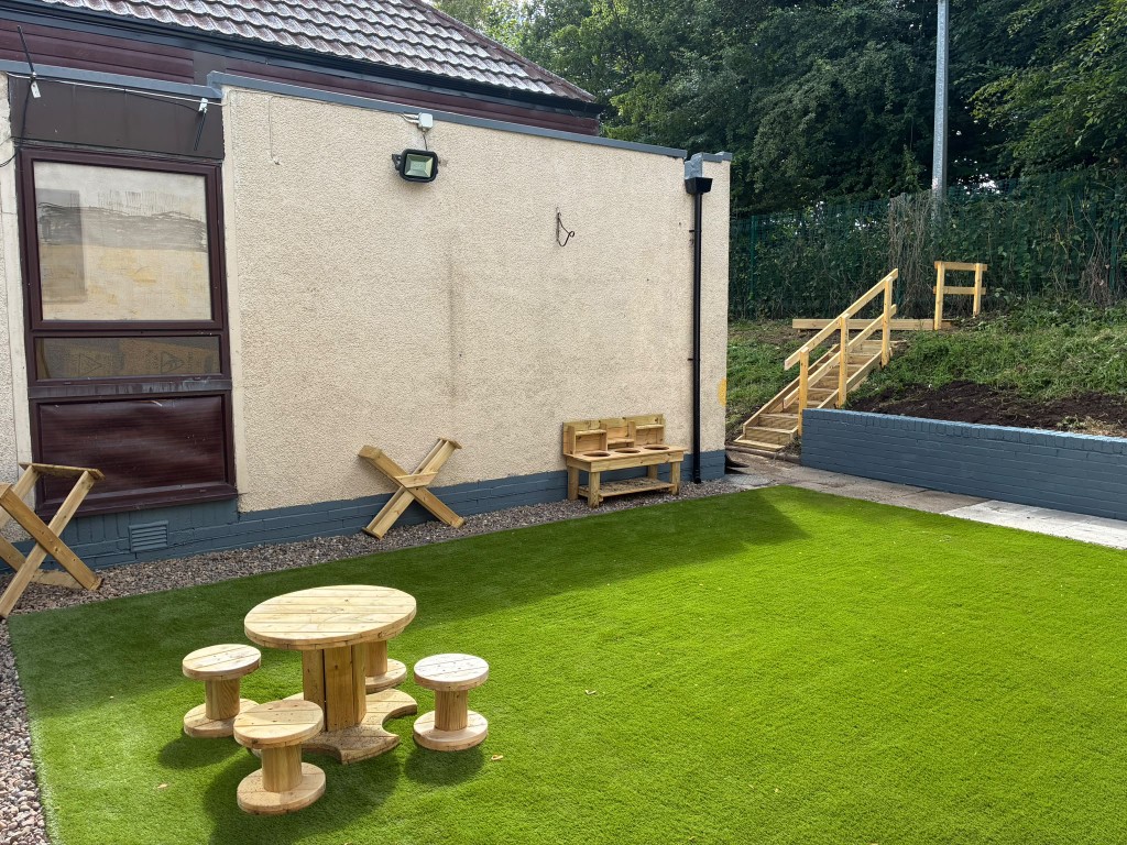 The revamped garden at Hillview Primary School