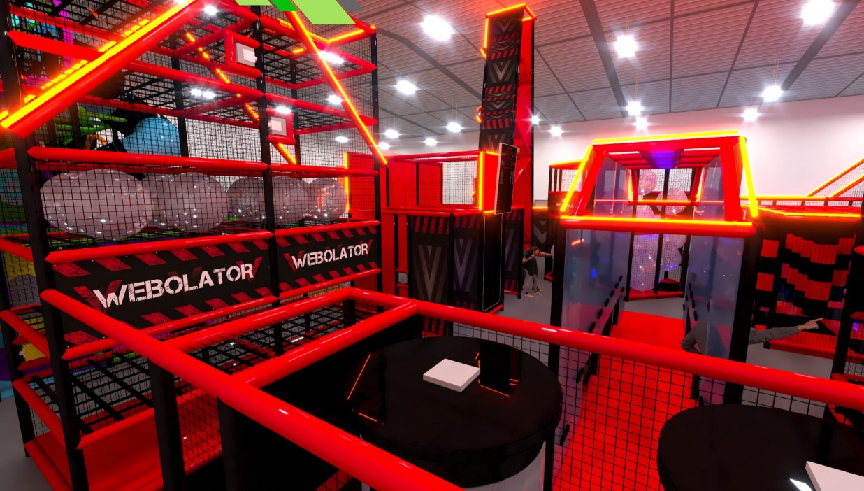 Artist's impression of the interactive TAG active arena planned for the Lagoon Adventure Zone in Paisley