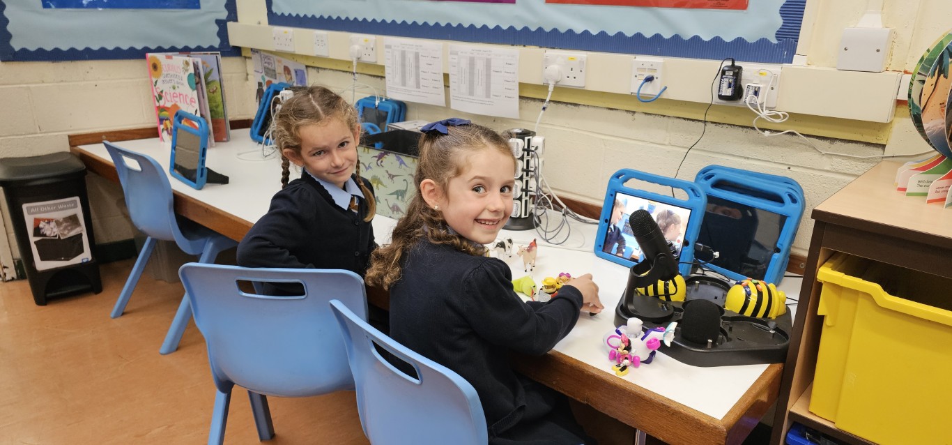 Pupils at St Anne's Primary School using digital technology