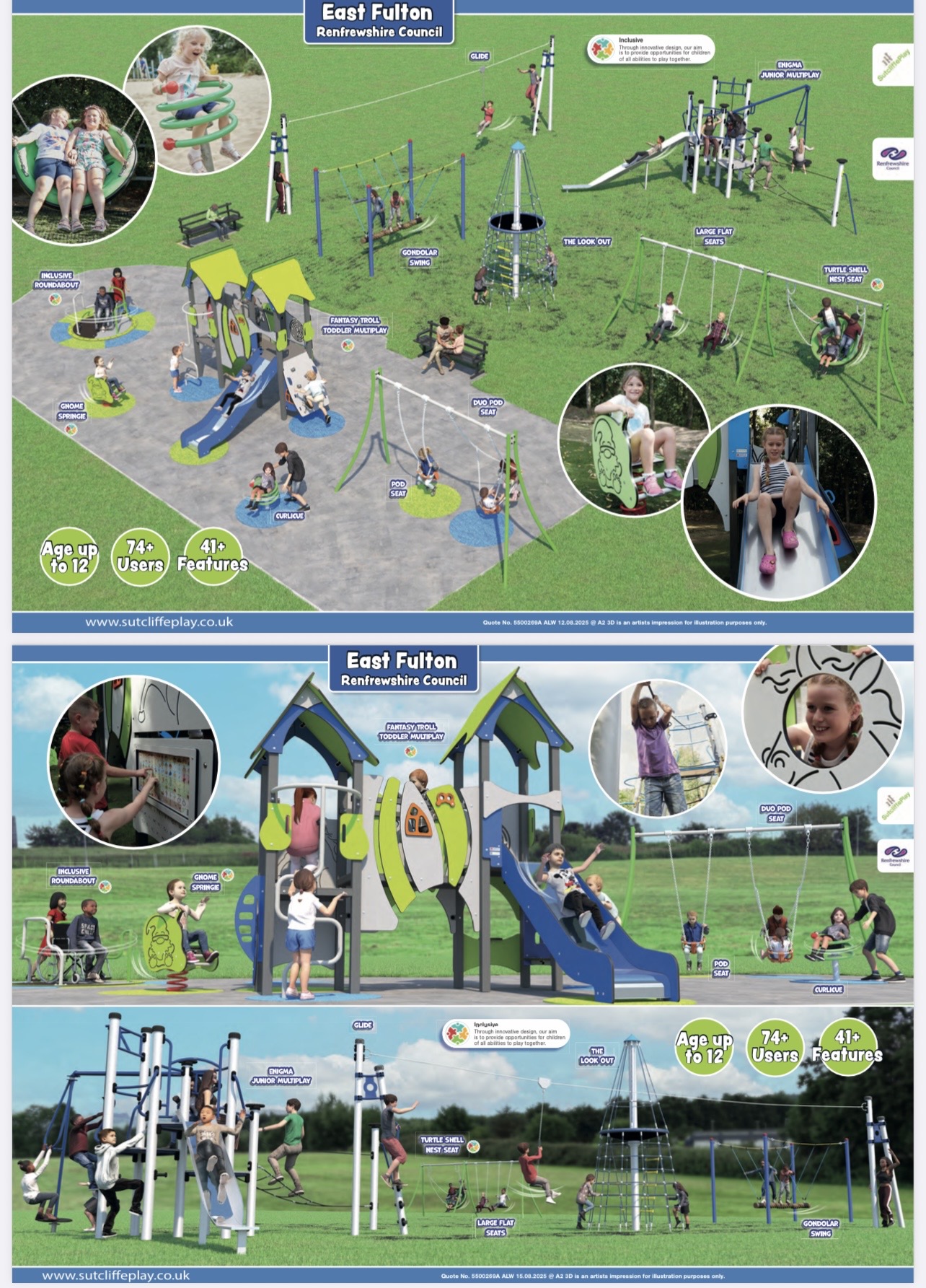 Artist's impression of the new East Fulton play park in Linwood