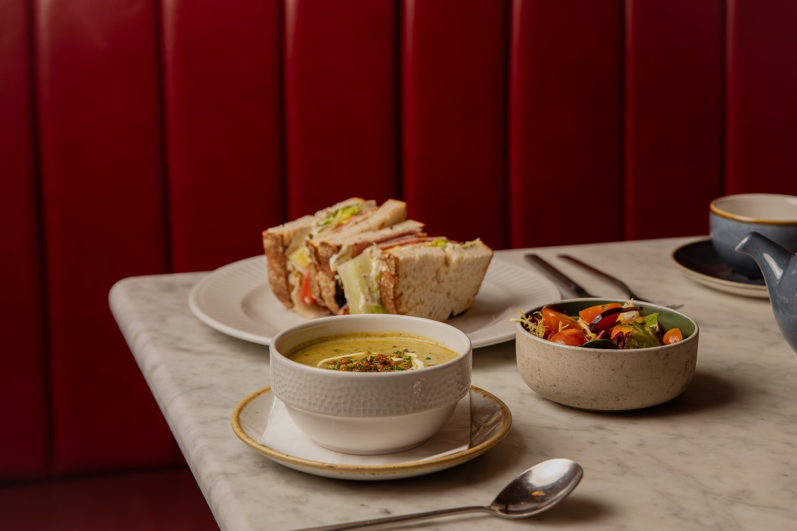 Soup and sandwich at The Coach House
